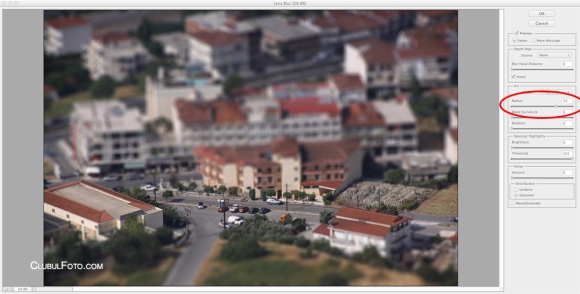 Pasul 4 - Instrumentul Lens Blur