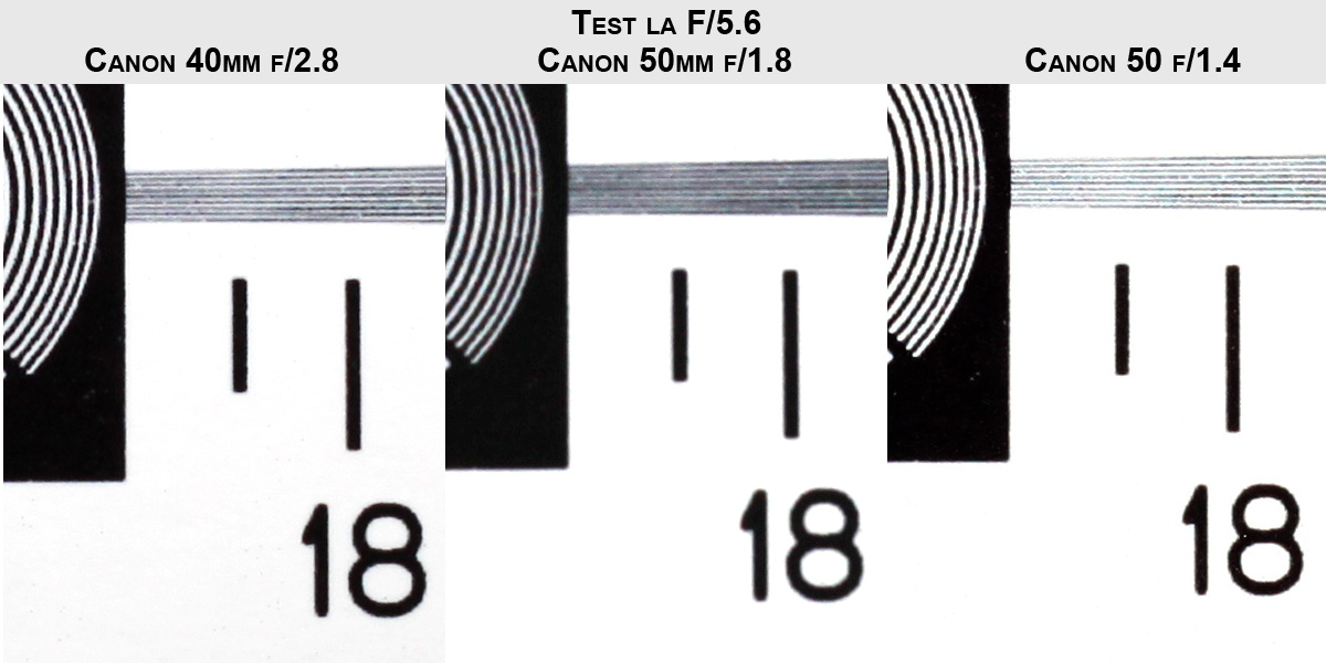Comparatie la F5.6 – ZONA CENTRALA